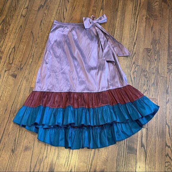 New Anthropologie Sachin & Babi Colorblocked Maxi Skirt Size 8 #056 - Picture 5 of 5